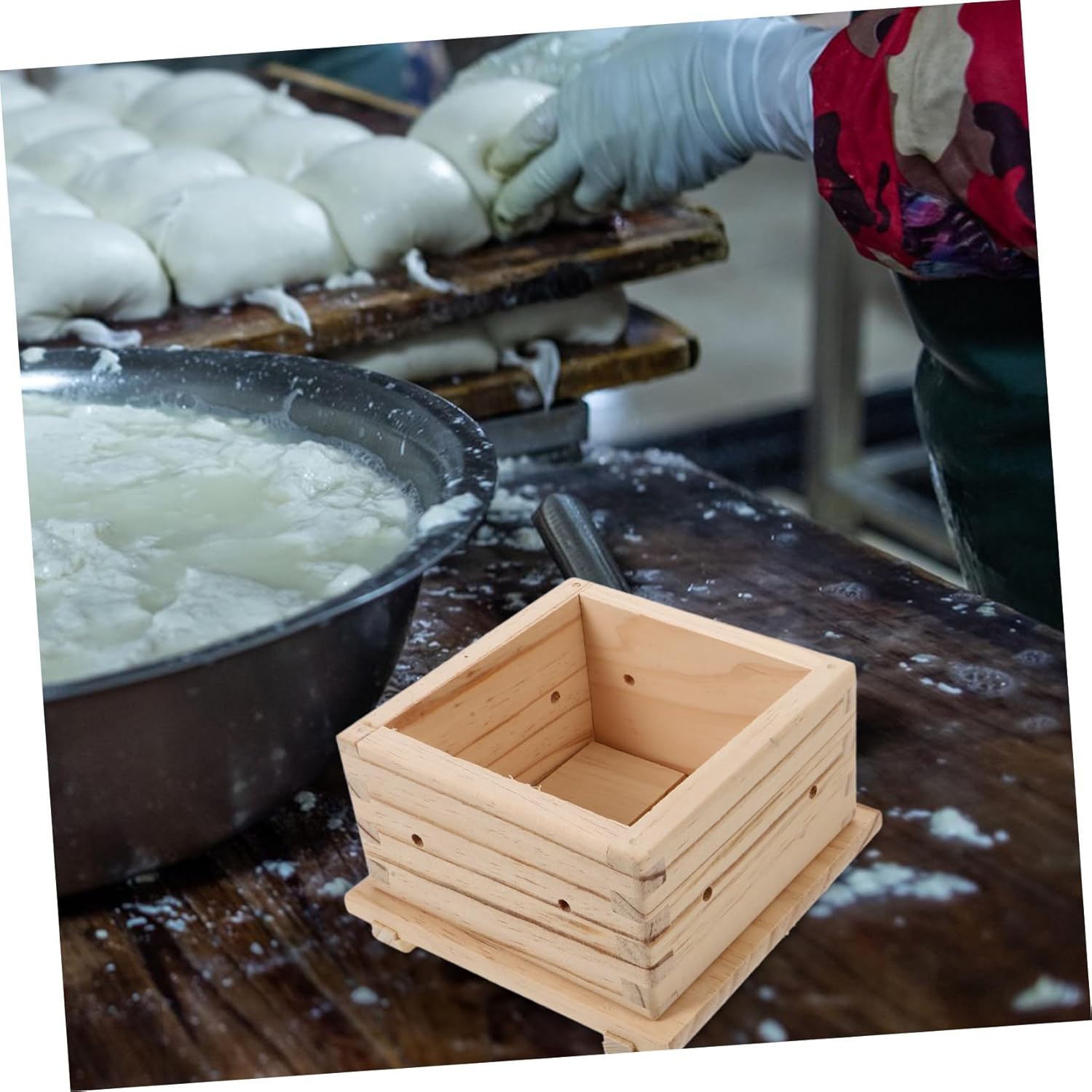 Tofu Press Mold Wooden Soybean Curd Maker for Homemade Tofu and Cheese Kitchen Tool for Easy