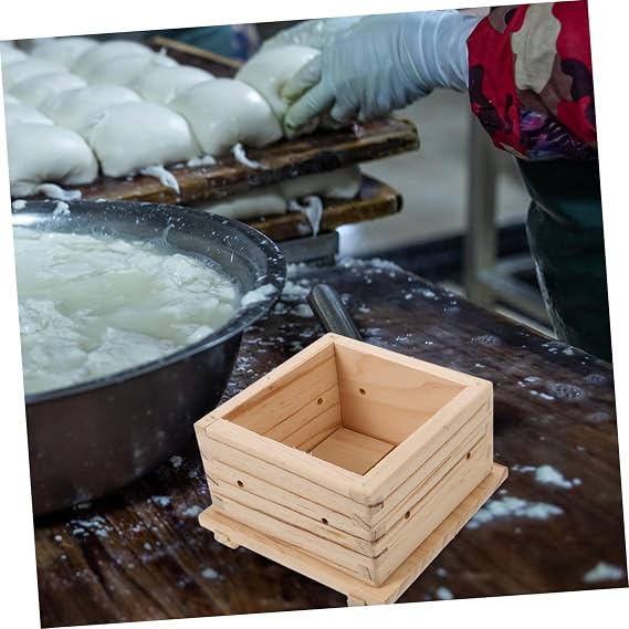 Wooden Tofu Press Mold DIY Homemade Tool 0.5kg Beige