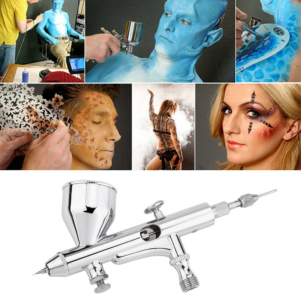 Kit Aérographe Double Action, 0.2/0.3/0.5mm pour Décoration de Gâteaux, Nail Art et Modélisme