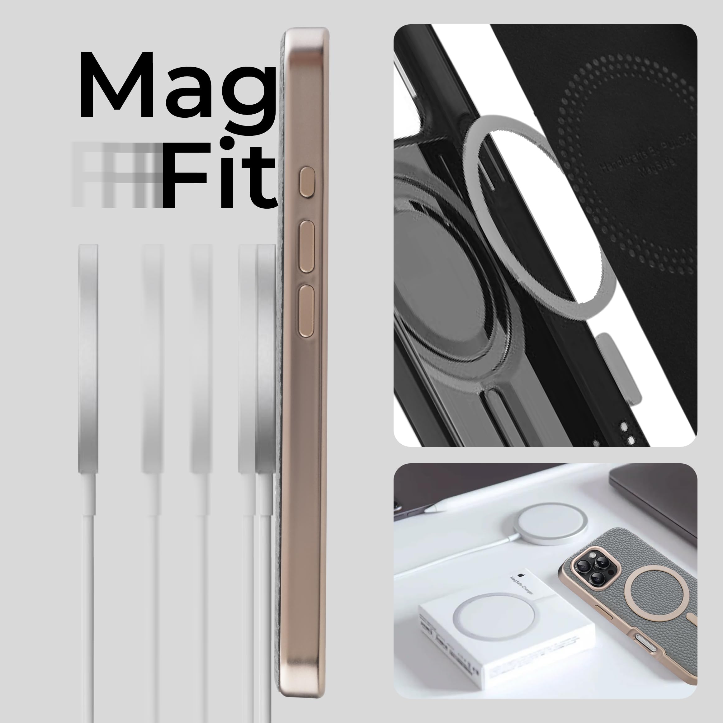 PULOKA Magfit iPhone 16 Pro Max Case - Vegan Leather -5