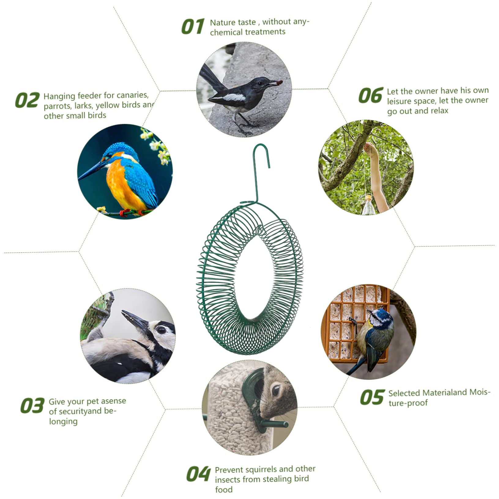 POPETPOP 2 Piezas comedero para pájaros comederos para pájaros comederos para Aves Silvestres Bird Feeder comederos para pajaros Bandeja Circular bandejas Suministros para pájaros Planchar