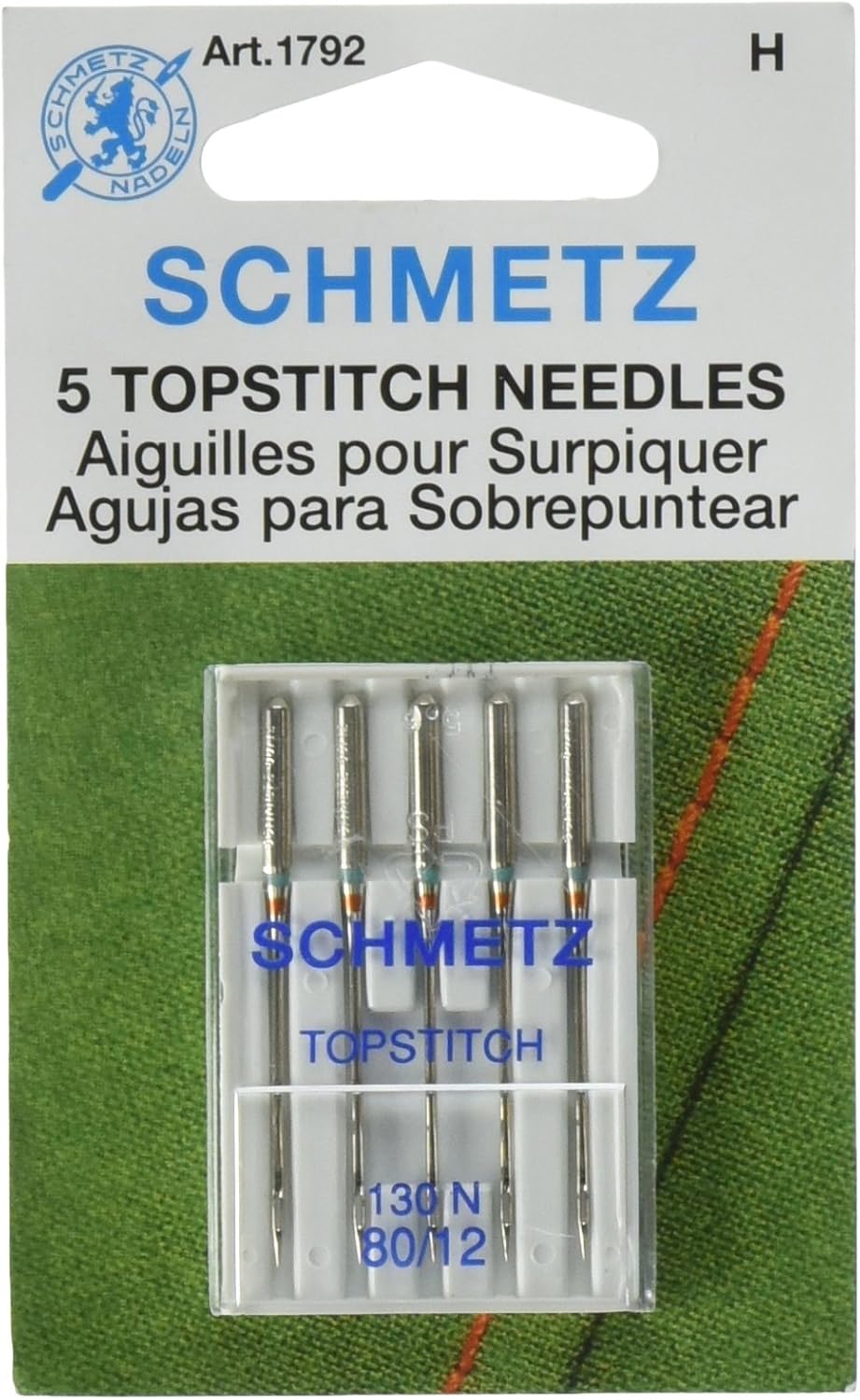 Euro-Notions Topstitch Machine Needle-Size 12/80 5/Pkg