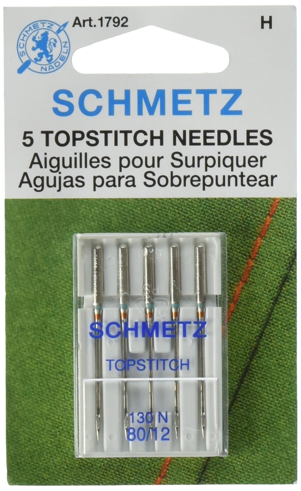 Machine surpiqûre aiguilles 12/80 pour fil multicolore et couture créative