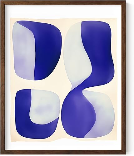 Miniatura 249 de HAUS AND HUES Arte abstracto moderno para pared, arte de sala de estar azul y verde, obra de arte moderna para paredes, imagen minimalista para sala