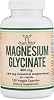 Glicinato de Magnesio 400mg para sueño, relajación y recuperación, 180 cápsulas | Bisglicinato altamente biodisponible, suplemento de magnesio con 60mg de magnesio elemental, suave para el estómago, probado por terceros (Paquete de 1) 1