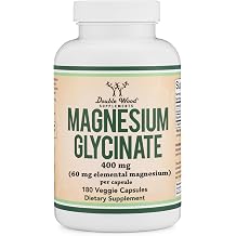 Magnesium Glycinate 400mg, Chelated Magnesium Supplement, 180 Capsules 