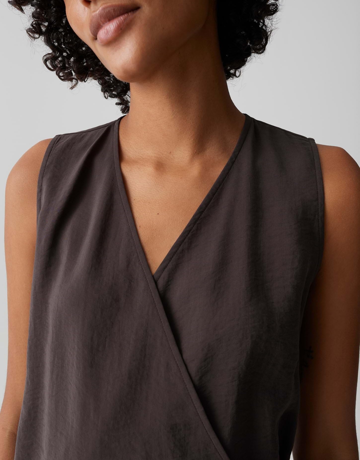 OPUS Damen Blusentop | Wickeltop mit Bindetail Regular Fit