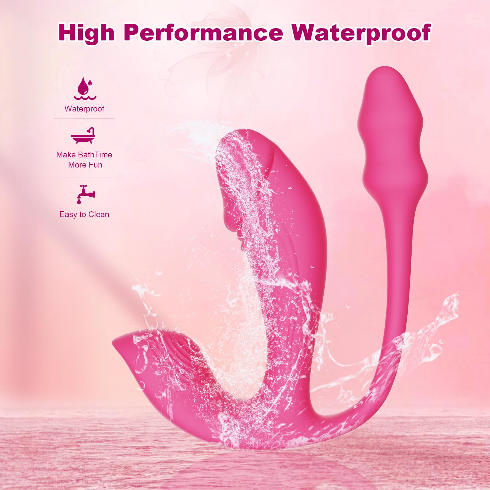 MIDUSHA Sex Toys - Vibrator Dildo and Anal Plug 3 in 1, App and Remote Control Vibrator with 6x6x6 Modes, Butterfly Wearable Panty Vibrators & G Spot Vibrator, Adult Sex Toys & Games for Women(Purple): Rose