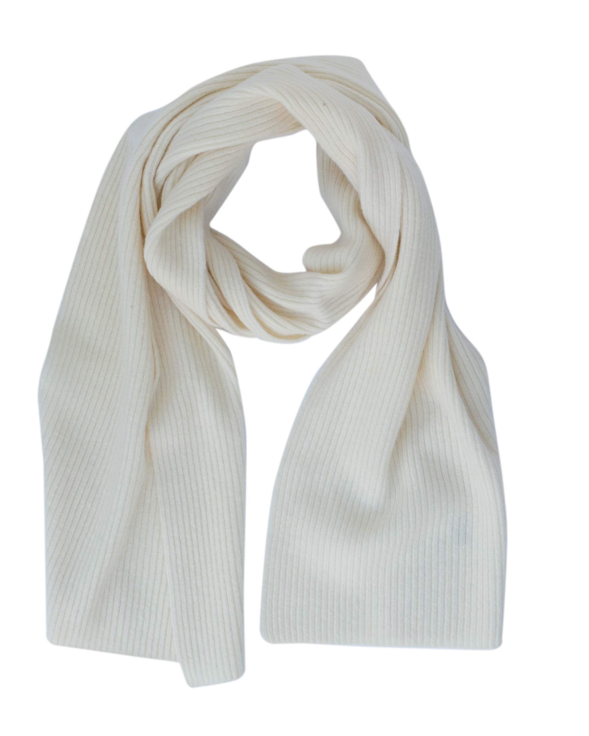 FosterNatur, Damen/Herren Merino Schal feinripp, 100% Wolle Merino extrafein
