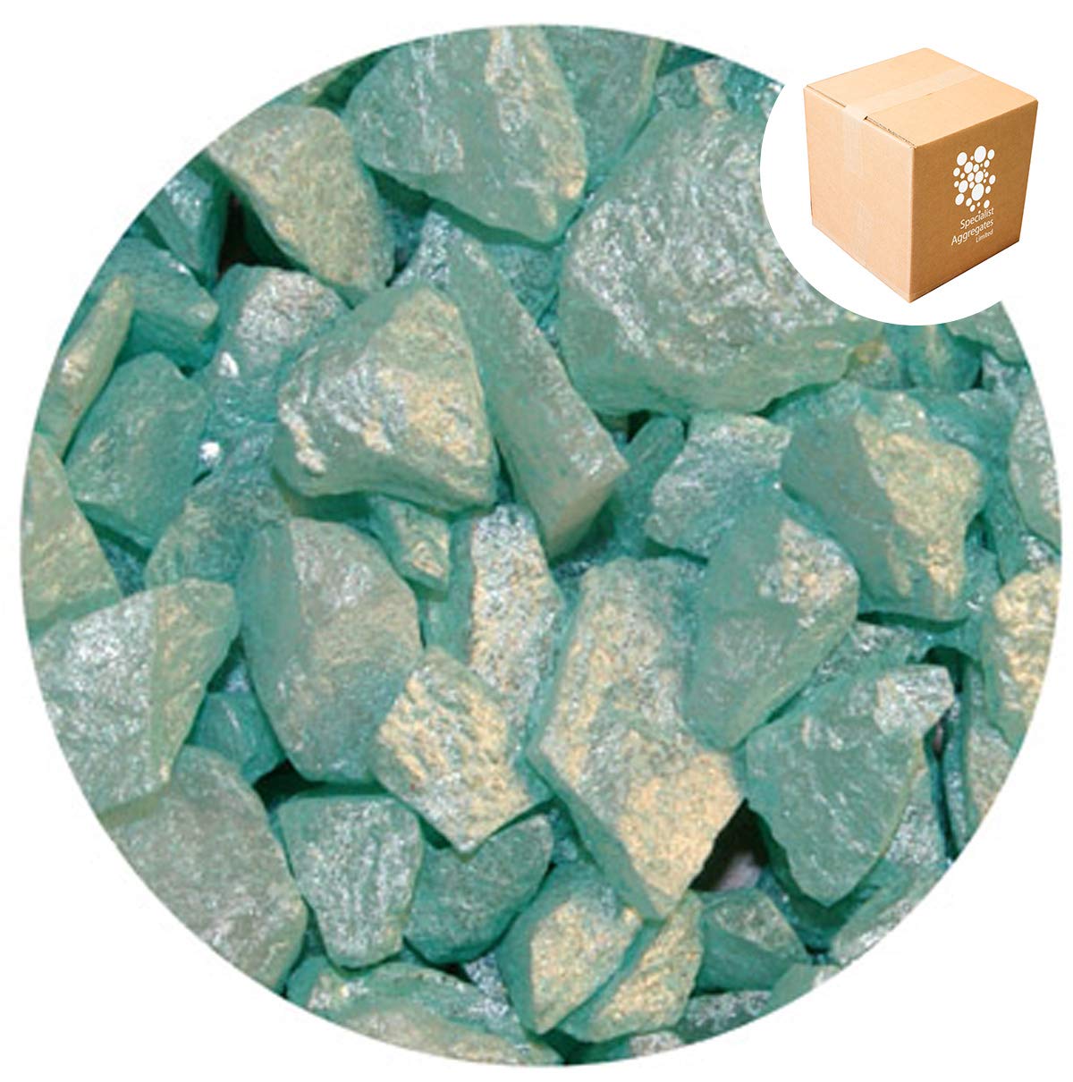 Specialist Aggregates ® - 4kg Aspen Silk - Jade - Decorative Gravel/Stones | Weddings | Events | Memorials | Photography | Home | Garden | Vases | Art | Craft | 14 COLOURS | UK Manufacturer