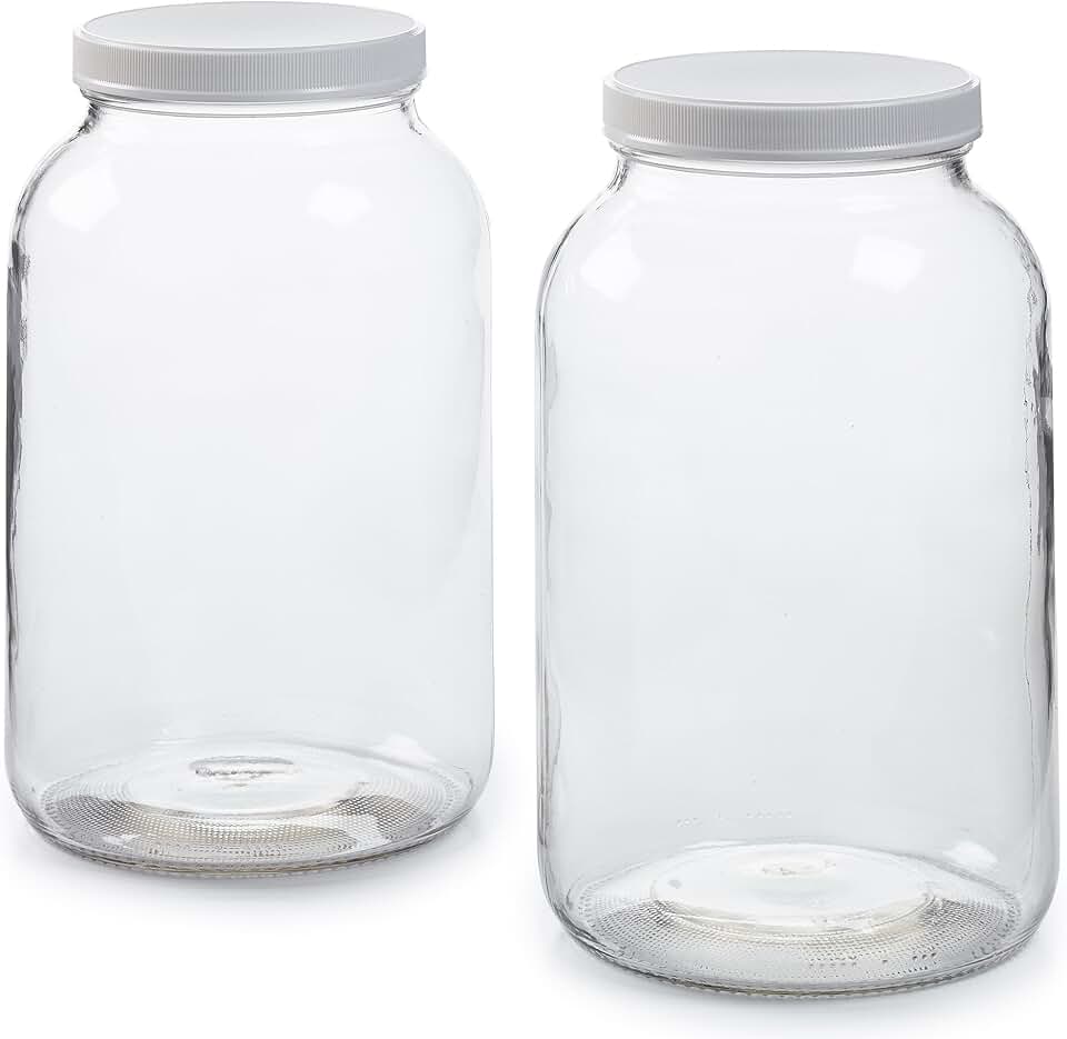 2 gallon glass jar with lid
