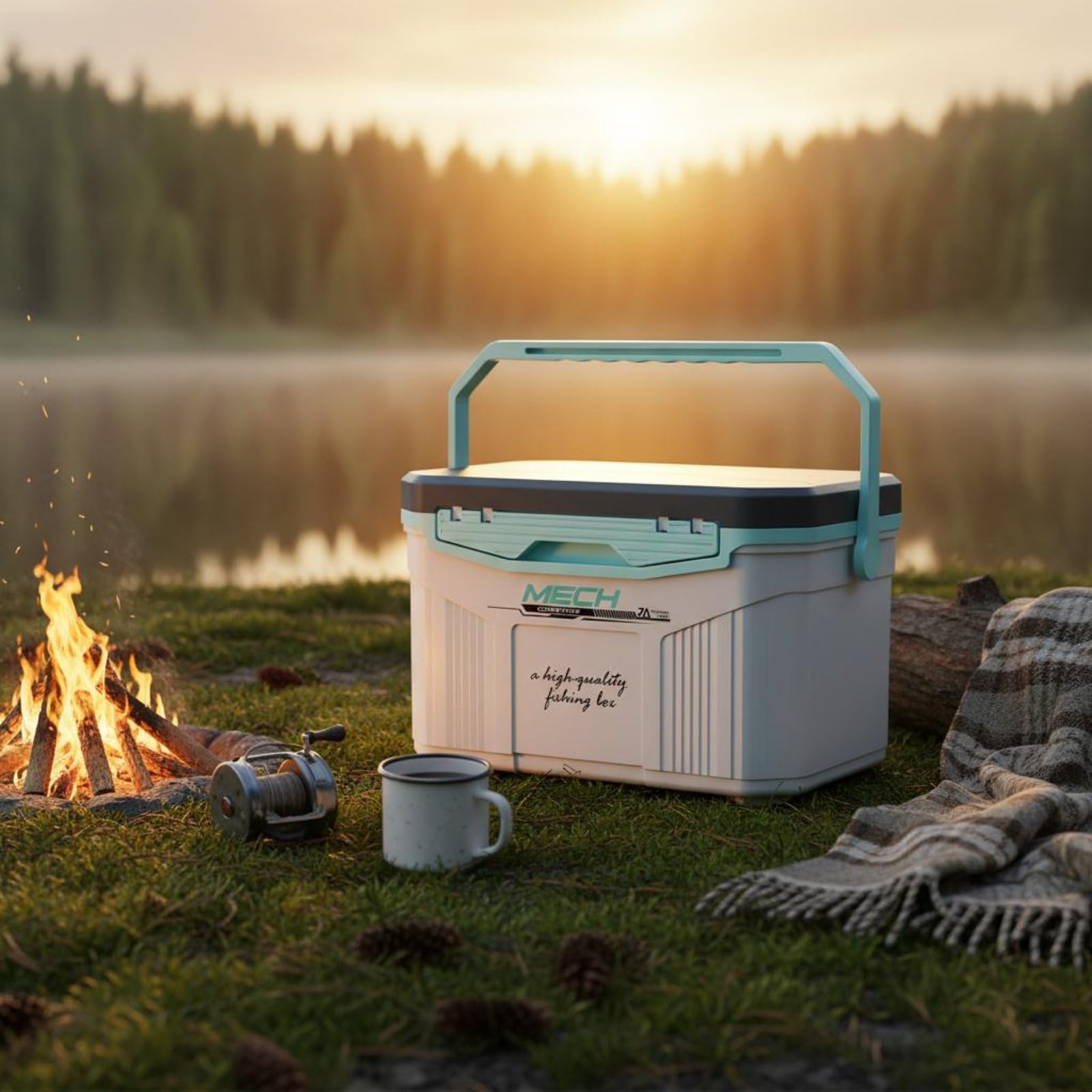 Qianly Ghiacciaia Portatile 18L Grande Capacità Box Termico da Pesca Leggero Contenitore Termico Rigido per Campeggiatori