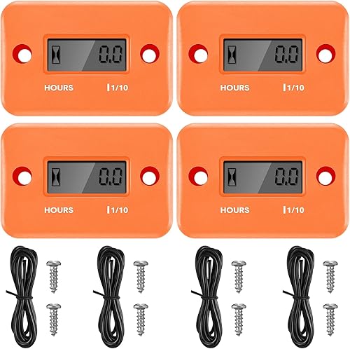 Vista 9 de 4 Piezas Medidores de Horas para Motores Pequeños Medidor Digital Inductivo del Motor Tacómetros de Apagado Automático Tacómetros de Horas Pequeños