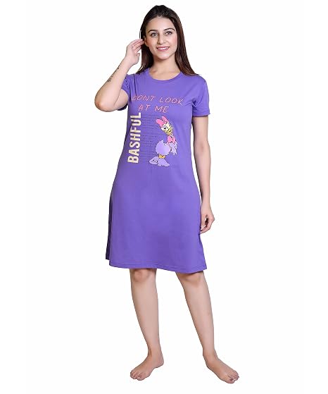 Knee Length T-Shirt Night Dress 