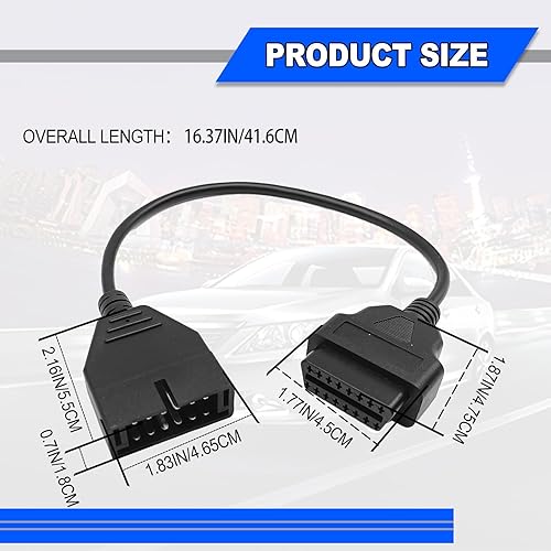 Miniatura 2 de Adaptador OBD, adaptador electrónico para vehículos GM, reemplazo del cable del conector OBD1 a OBD2
