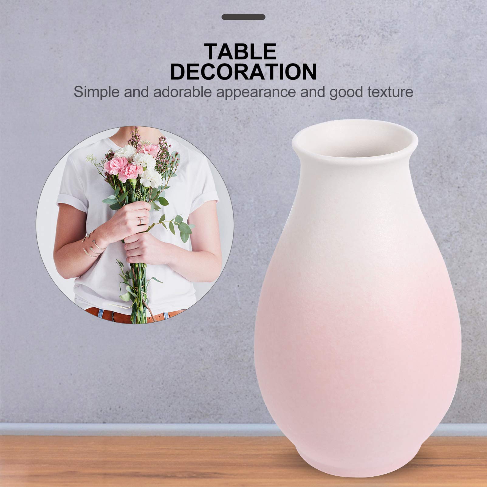 Vaso da Arredamento in Ceramica Opaca Sfumata Rosa