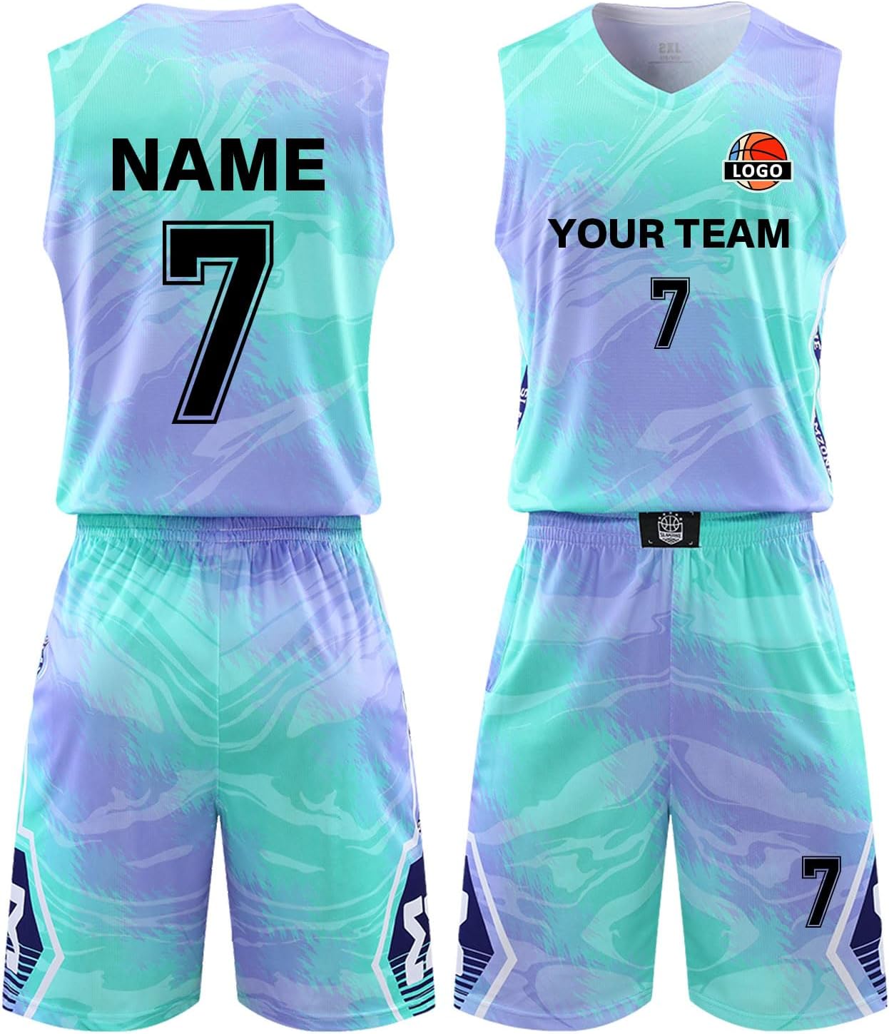LAIFU Custom Basketball Jerseys Personalize Your Own Name and Team Logo - Men's,Women's,Boys' Basketball Uniform Set
