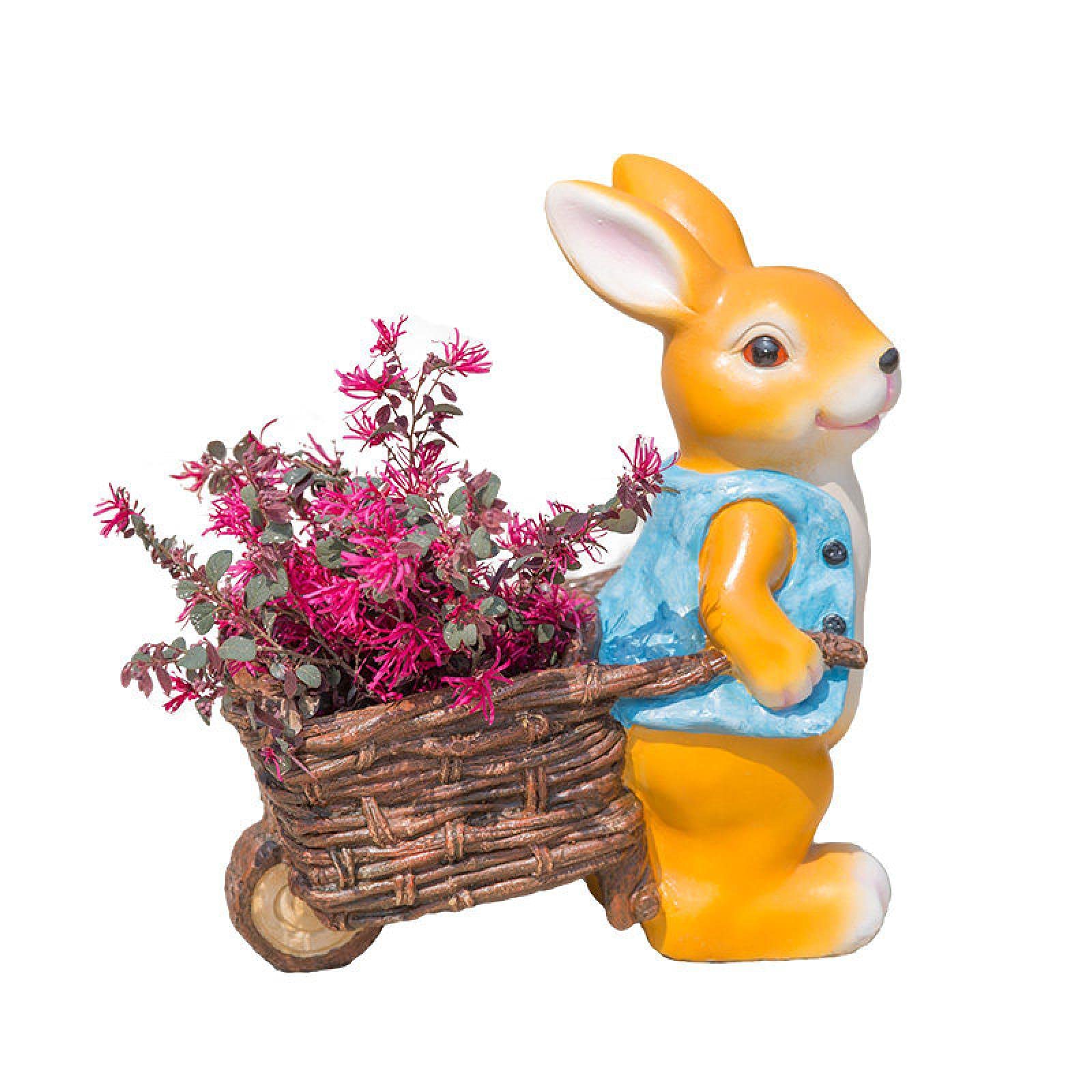 Dessin animé lapin pot de fleur en résine aux finitions soignées