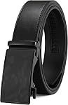 CHAOREN Ceintures à cliquet Hommes, 1 Ceintures Homme 3/8" Cuir pour Robe, Micro réglable Fit Everywhere