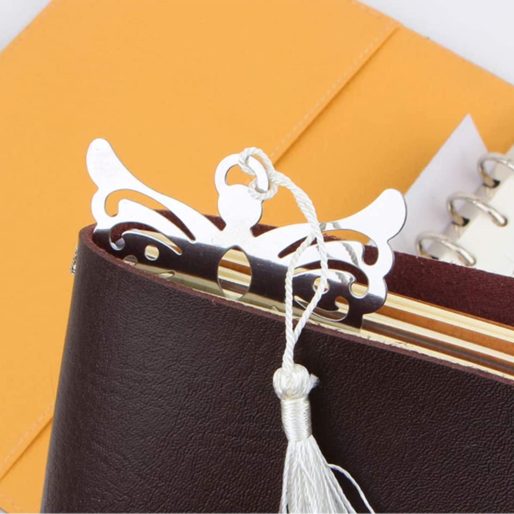 Favore di Segnalibro di nel Metallo da 50 Pezzi con Elegante Nappa di Seta Bomboniera per Feste di Matrimonio Segnalibro Collezione di Amanti del Libro nel Scatola
