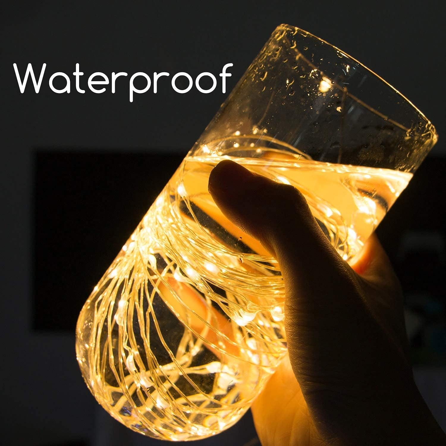 Fairy String Lights Battery Operated, 2 Pack 33ft 100 LED Twinkle Lights with Remote Waterproof Firely Starry String Lights for Bedroom Indoor Outdoor Wedding Dorm Decor Warm White