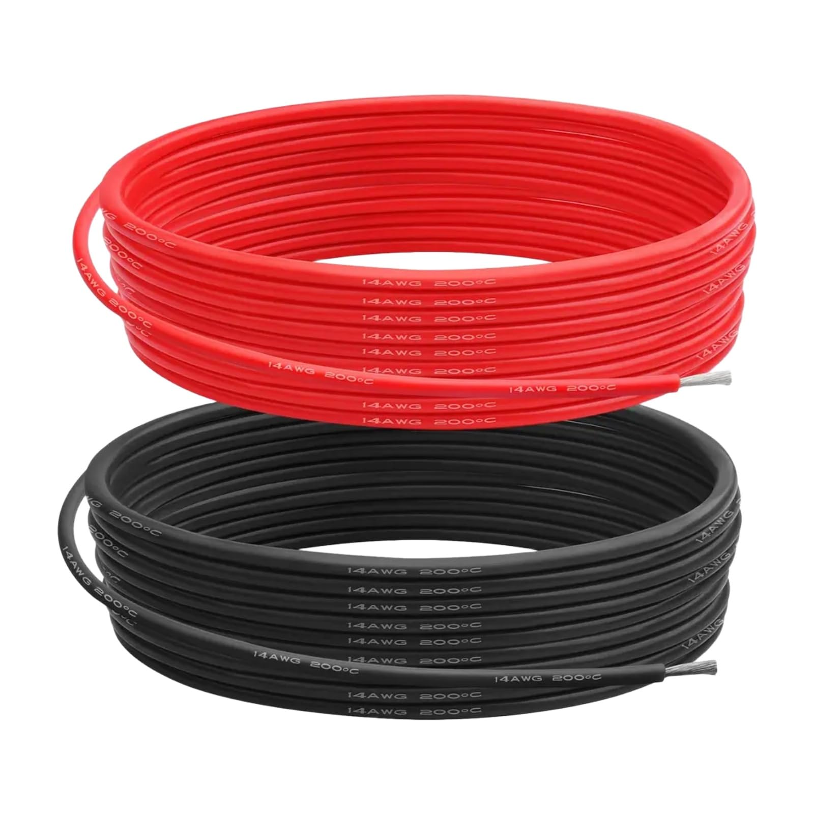 Black Red Silicone Wire 8 10 12 14 16 18 20 22 24 26 28 30 AWG Flexible Cable 5m/10m/20m