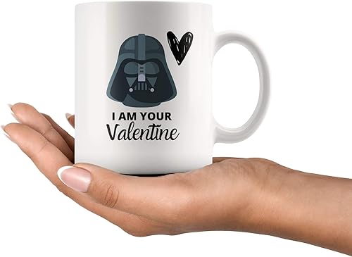 Miniatura 5 de Taza de café con texto en inglés "I am your Valentine Darth Vader, Star Wars, divertido regalo de Star Wars, taza para él, regalo geek (11 onzas)