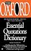 The Oxford Essential Quotations Dictionary