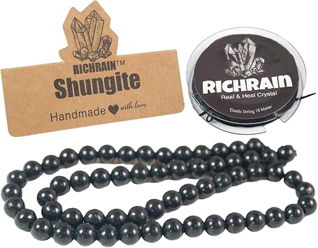 Shungite Beads Making DIY Bracelet Necklace,Real Russian Stone