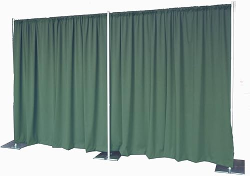 Miniatura 10 de OnlineEEI, Kit de telón de fondo portátil para tuberías y cortinas, 8 x 20 pies, cortinas negras (BBD9990820CDPR750)