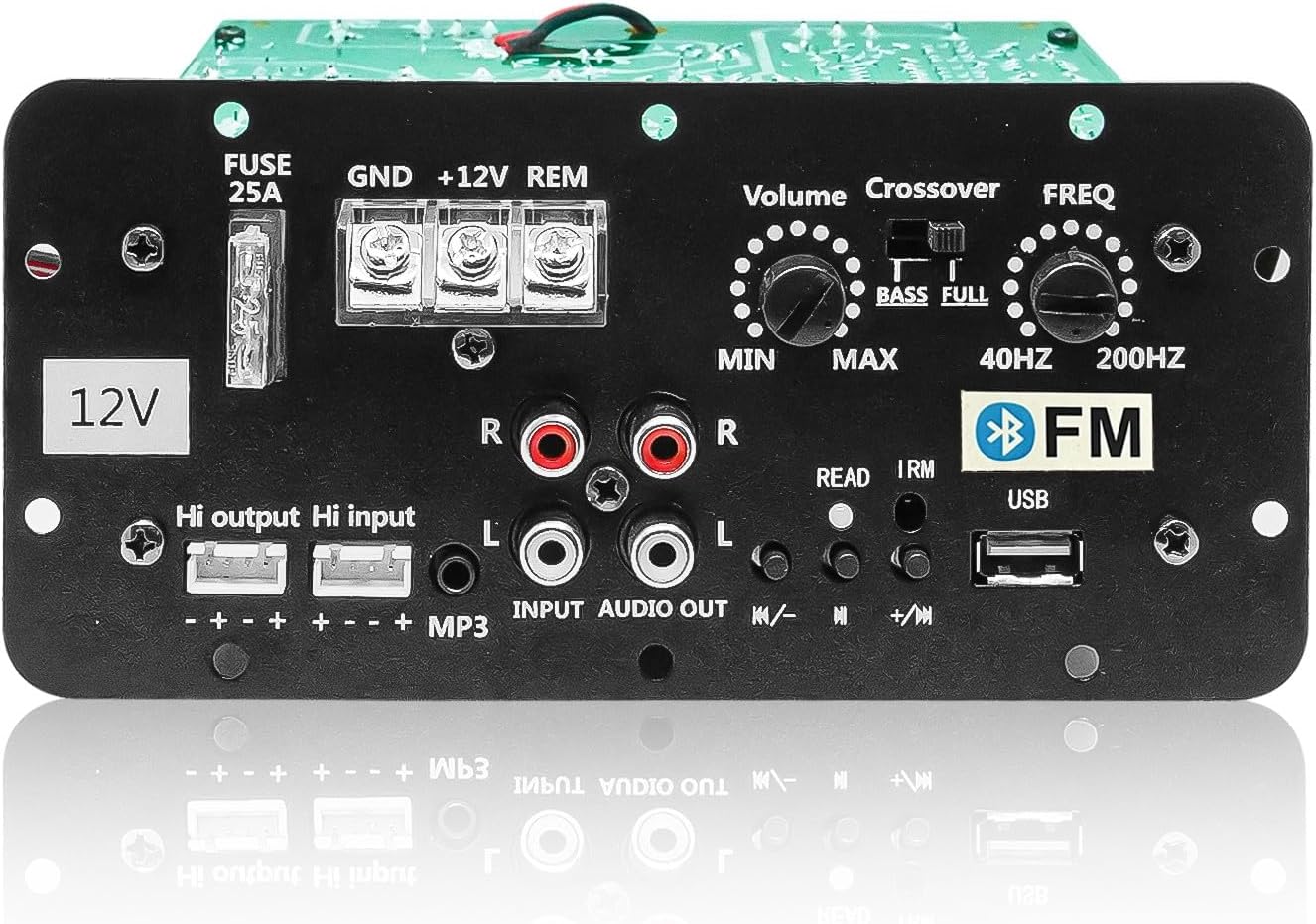 FABTEC 12V Dual Channel 120W Car Multi Channel Amplifier Stereo Power Mono Amp Audio, Bass Sub Woofer Kit, Monoblock, Class AB, Mosfet Power Supply(1 Year Warranty)