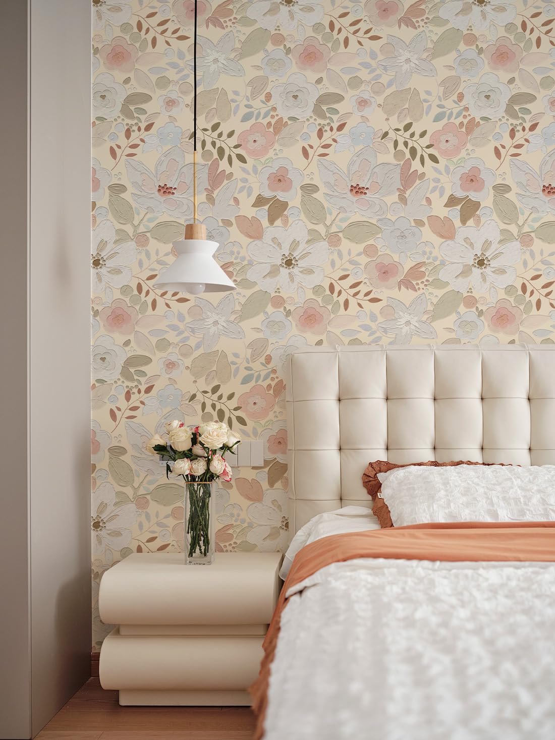 Papier Peint Floral Floral Vintage à Décoller Et à Coller