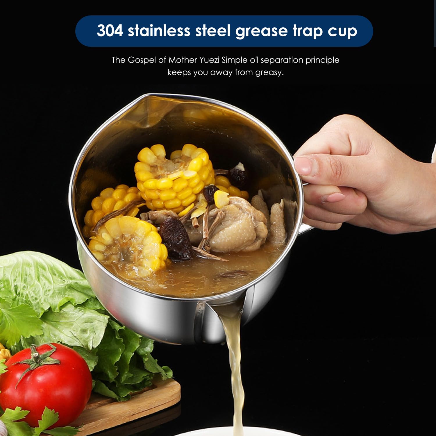 D'Emilia - Colino Da Cucina In Acciaio Inox, Scolapasta Per Alimenti A Rete Fine Per Pasta, Verdure, Setaccio Per Farina In 3 Diverse Misure (9 Cm