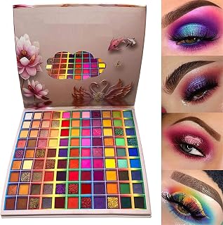 BONNIECHOICE 99 Colors Eyeshadow Palette - Matte Shimmer Glitter Rainbow, Highly Pigmented Long-Lasting Makeup Palette for Women