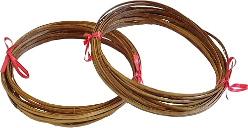 Vista 9 de Cesta de silla de muebles planos de ratán con bastón de reparación natural, marrón oscuro