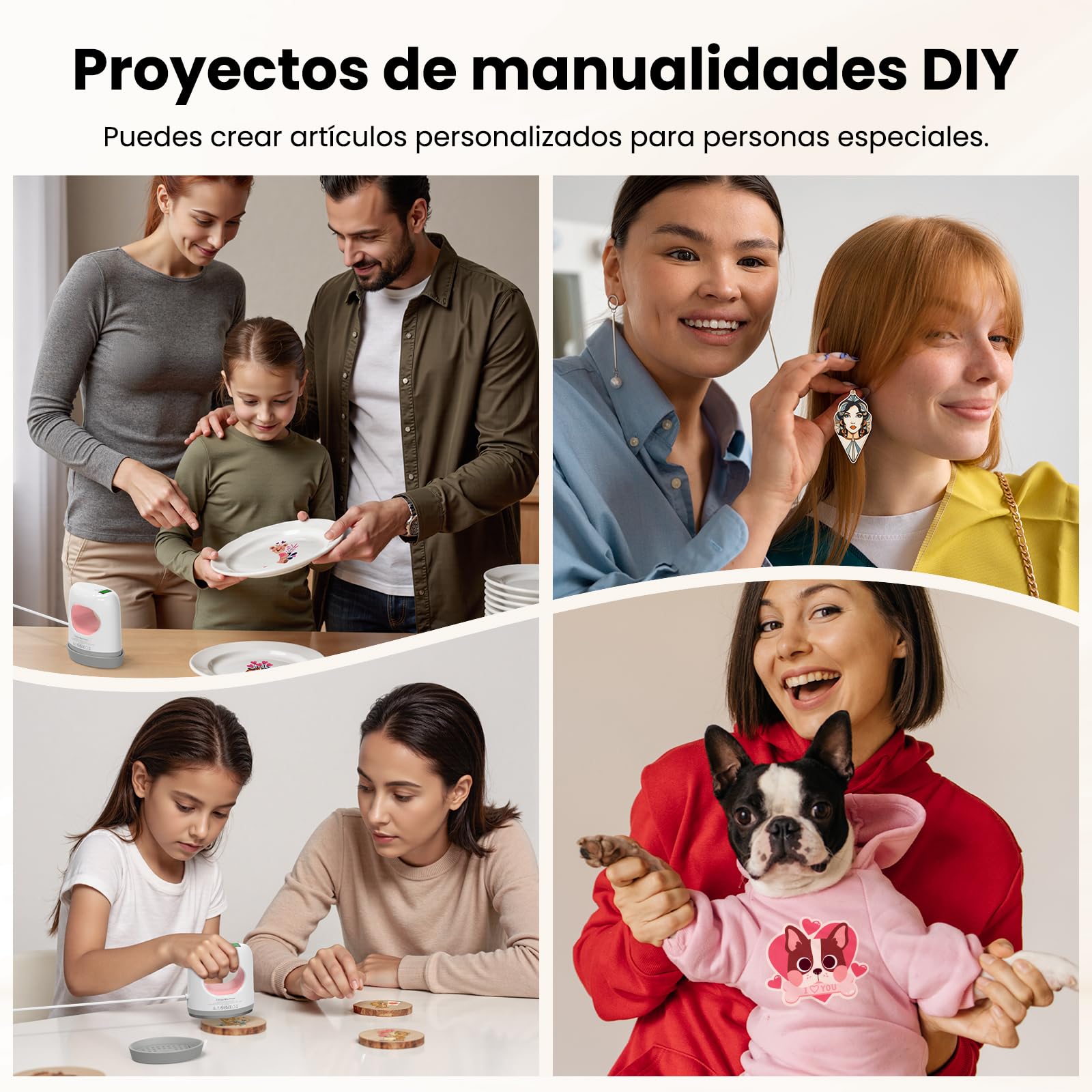 Calogy Prensa térmica Super Mini, 4 ajustes de temperatura máximo 210 °C, pantalla LED, 15 mins apagado automático, mini plancha de precisión para zapatos, gorras, posavasos y parches (Blanco Rosa)