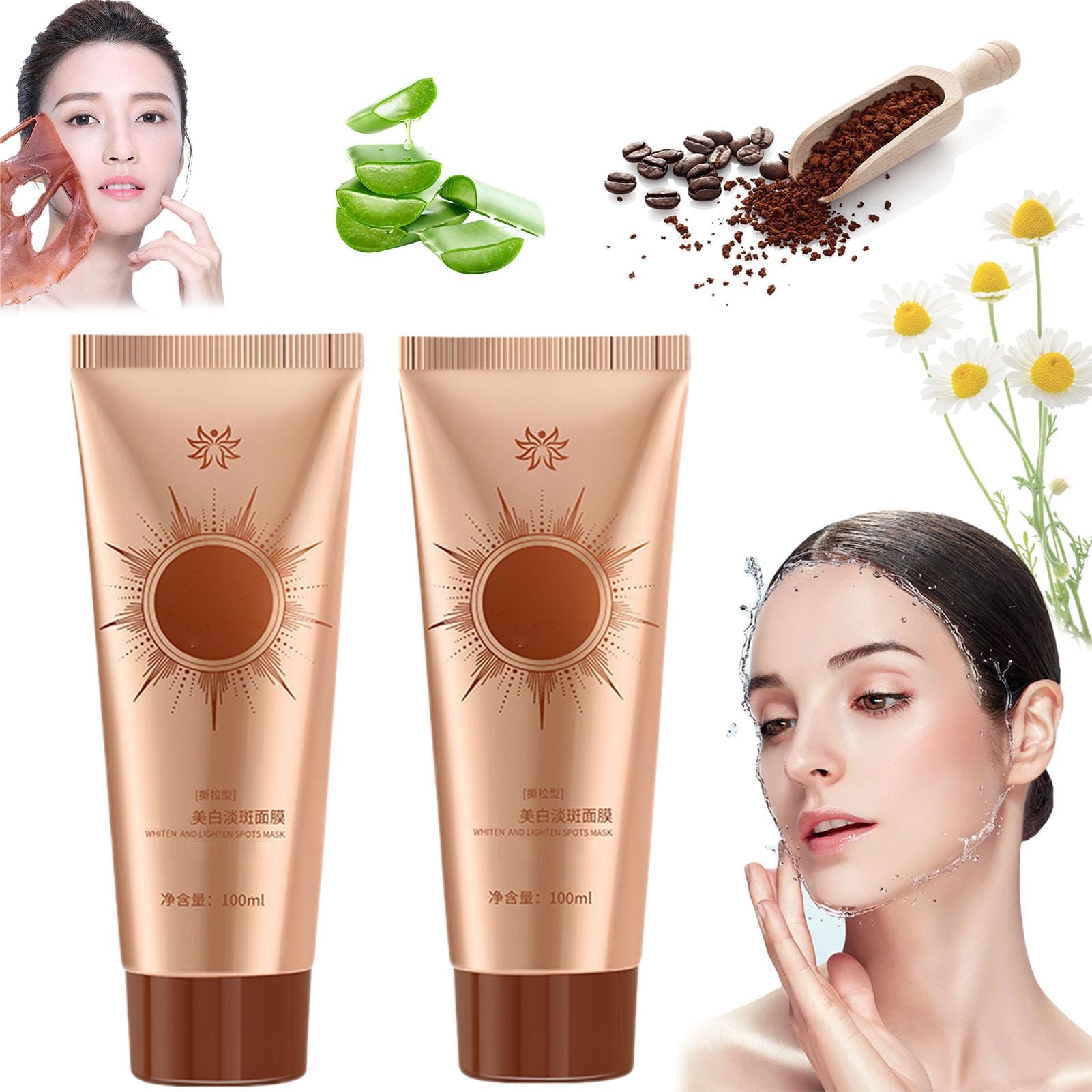 Onlimerr Herbal Spots Peel-Off Facial Mask,Onlimerr Spot Peel off Mask, Anti-Wrinkle Tear-Off Mask, Deep Nourishment, No-Clean Tear-Off Peel off Face Mask for All Skin Types (2pcs)