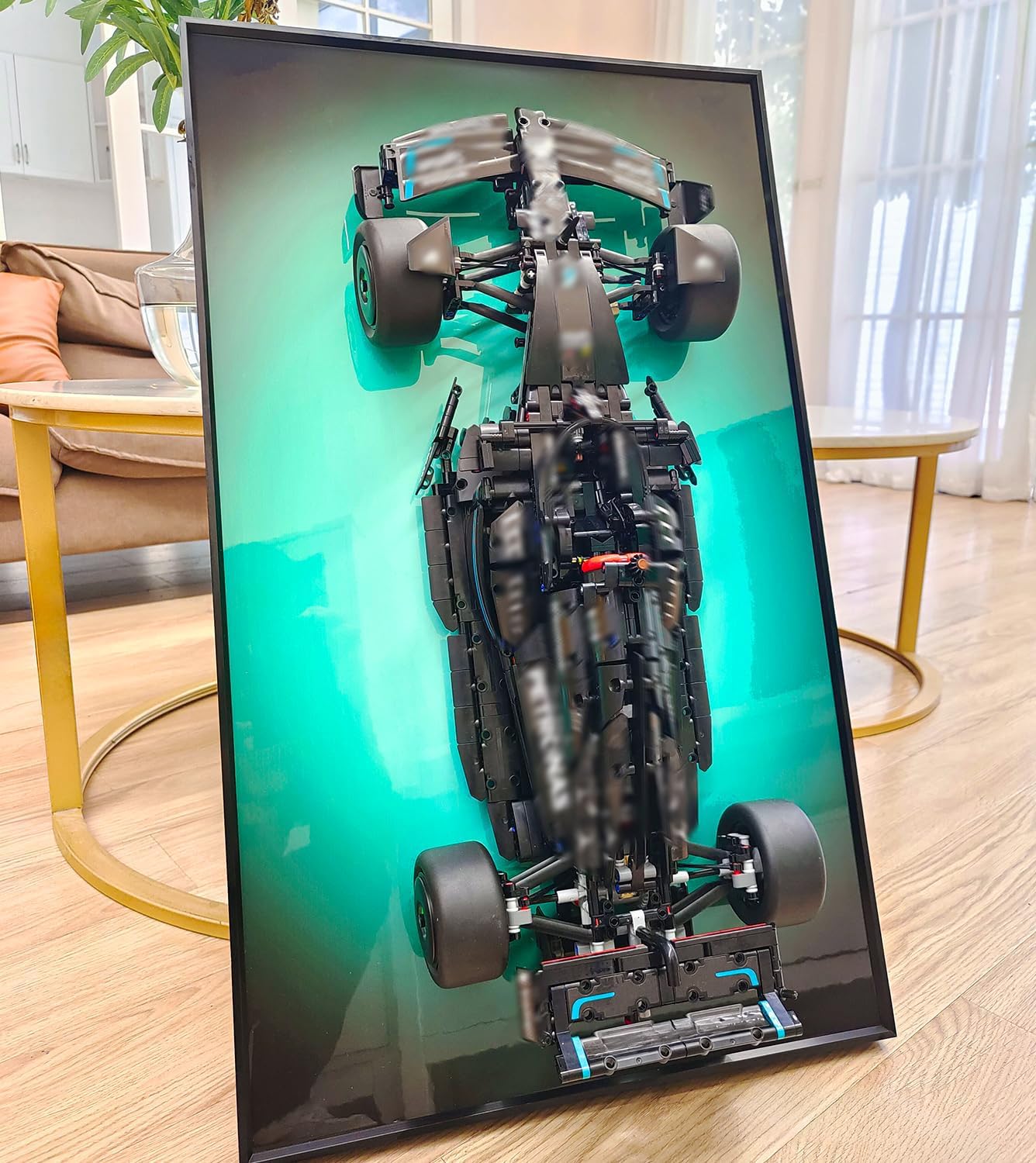 icuanuty Wandanzeigetafel Kompatibel mit Lego Technic W14 E 42171 Performance Car, Erwachsene Dekorative Gemälde, Display Wandtafel Geschenke Kompatibel mit Lego(Modell Nicht enthalten)