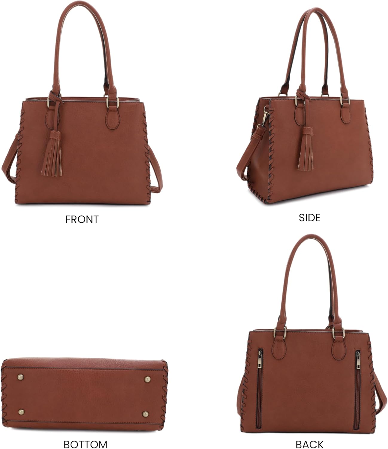 JESSIE & JAMES | Lioness Concealed Carry Satchel Bag with Tassel, Top Handle Purse with Crossbody Shoulder Strap - Image 6