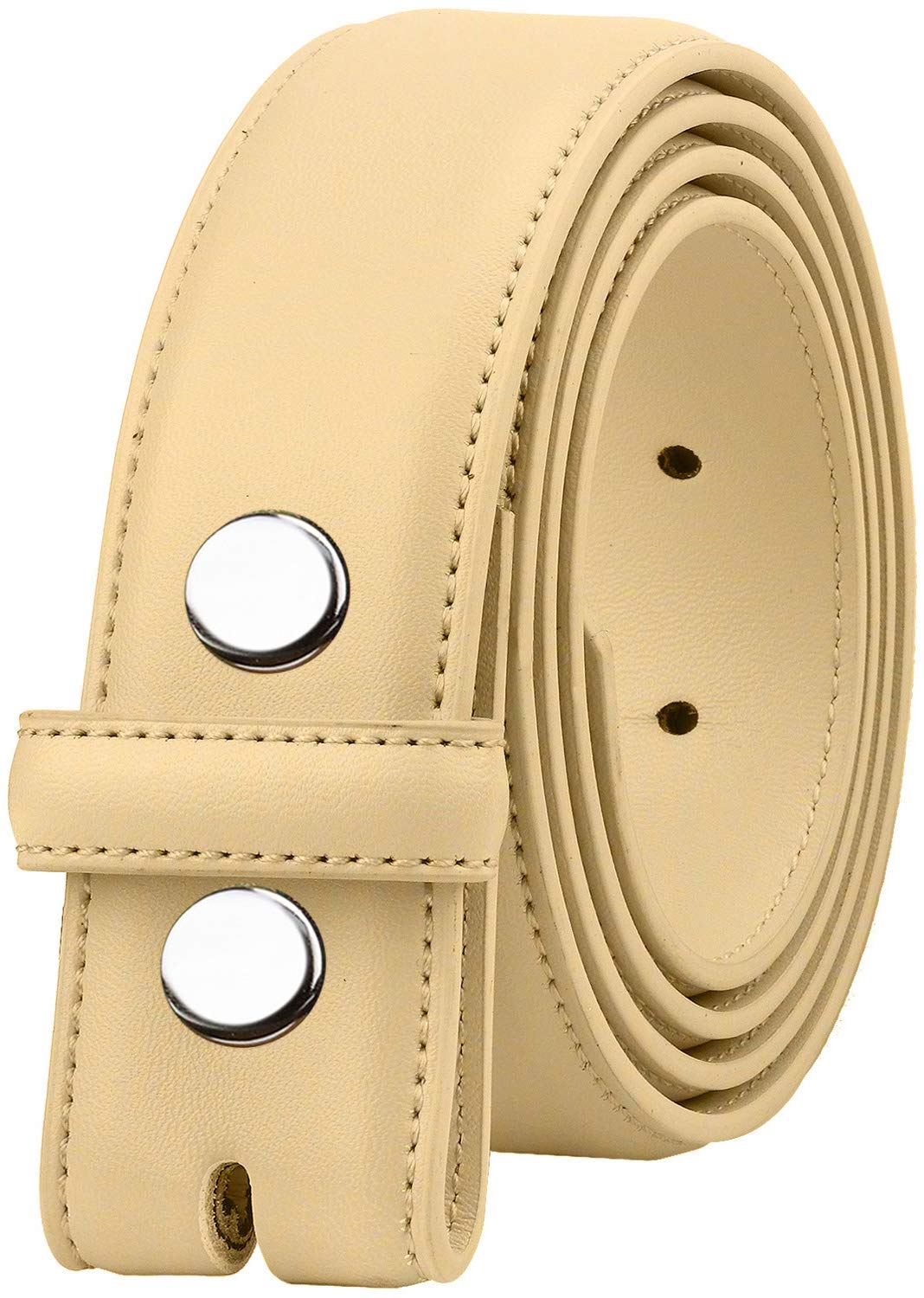 FalariReplacement Genuine Leather Dress Belt Strap Without Buckle Snap on Strap 33mm fit 35mm Buckle