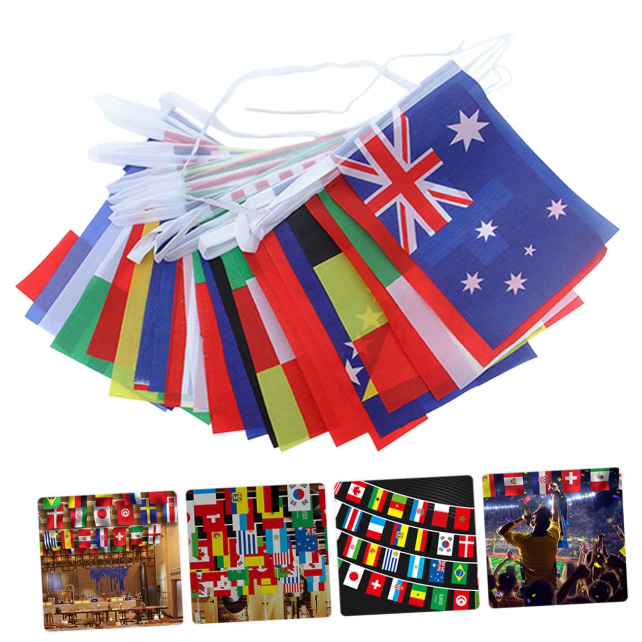 GLEAVI 10 Set Di Bandiere Bandierine Bandiere Dell'Orgoglio Bandiere Del Mondo Bandiere Del Mondo Bandierine Gagliardetti Decorazioni Per Bar E Feste In Stile Country