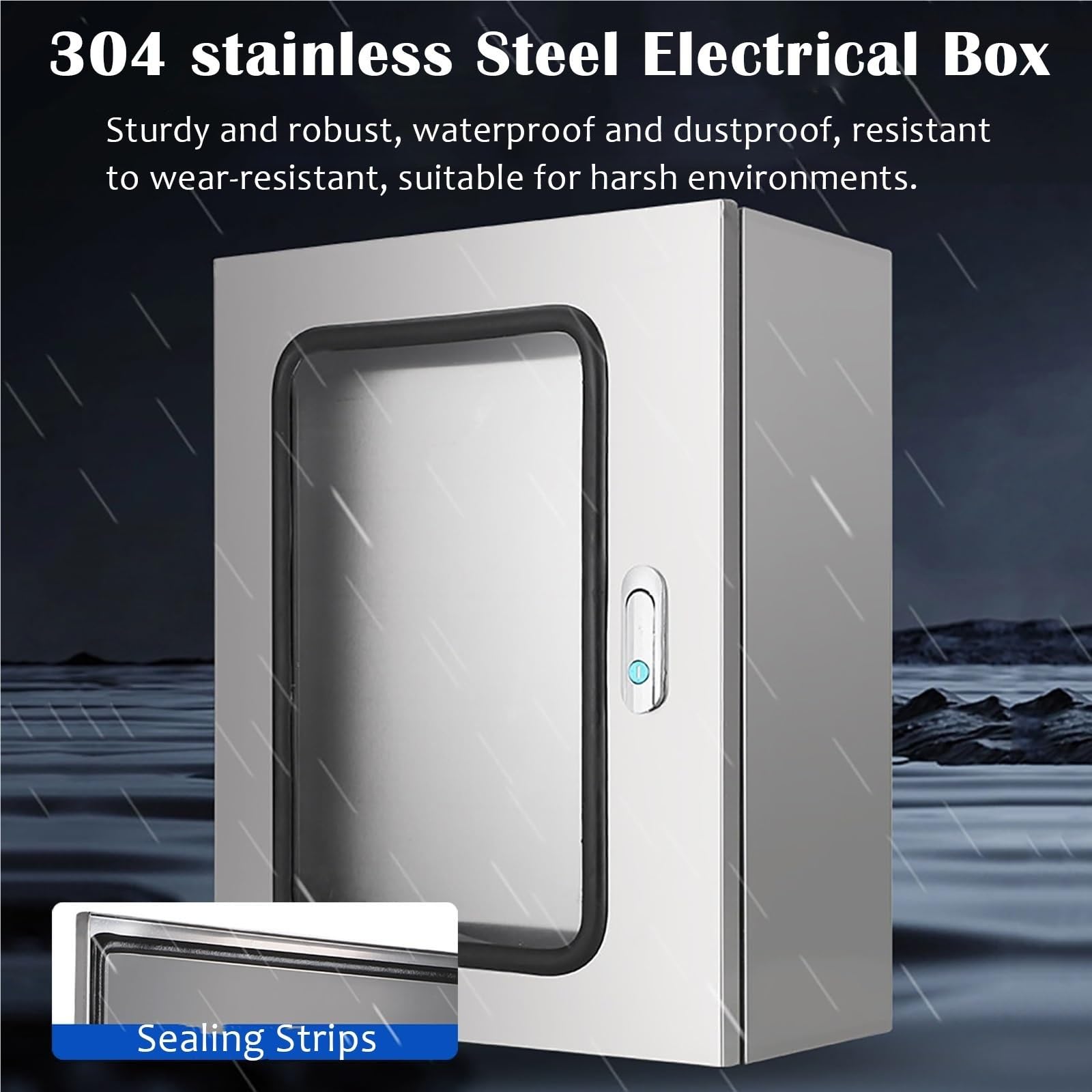Scatola elettrica in Acciaio Inox 304, Armadio di Rete per Esterni per fabbriche/officine/Magazzini, Scatola di derivazione elettrica a Parete (Dimensioni: H x L x P 14x12x6 Pollici/Spesso