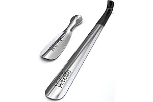 16.5" Long Metal Shoe Horn for Effortless Footwear Assistance
