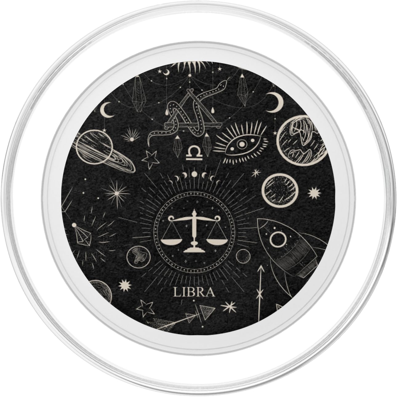 Galaxy Zodiac Sign Astrological Celestial Aesthetic Libra PopSockets PopGrip for MagSafe