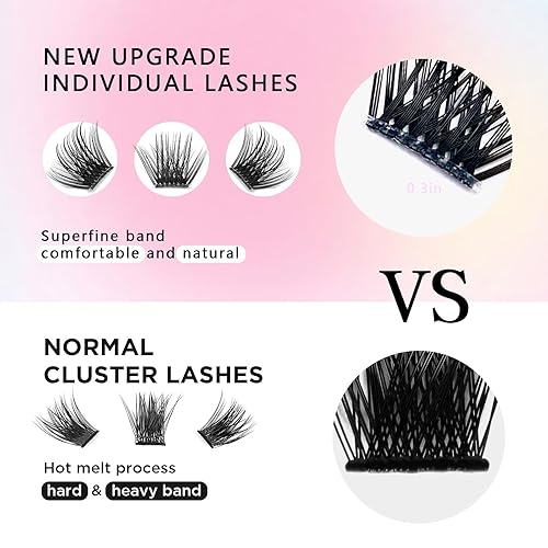 Miniatura 5 de A01, banda transparente, 72 racimos de pestañas, bandeja mixta, extensiones de pestañas individuales, extensiones de pestañas, extensiones de