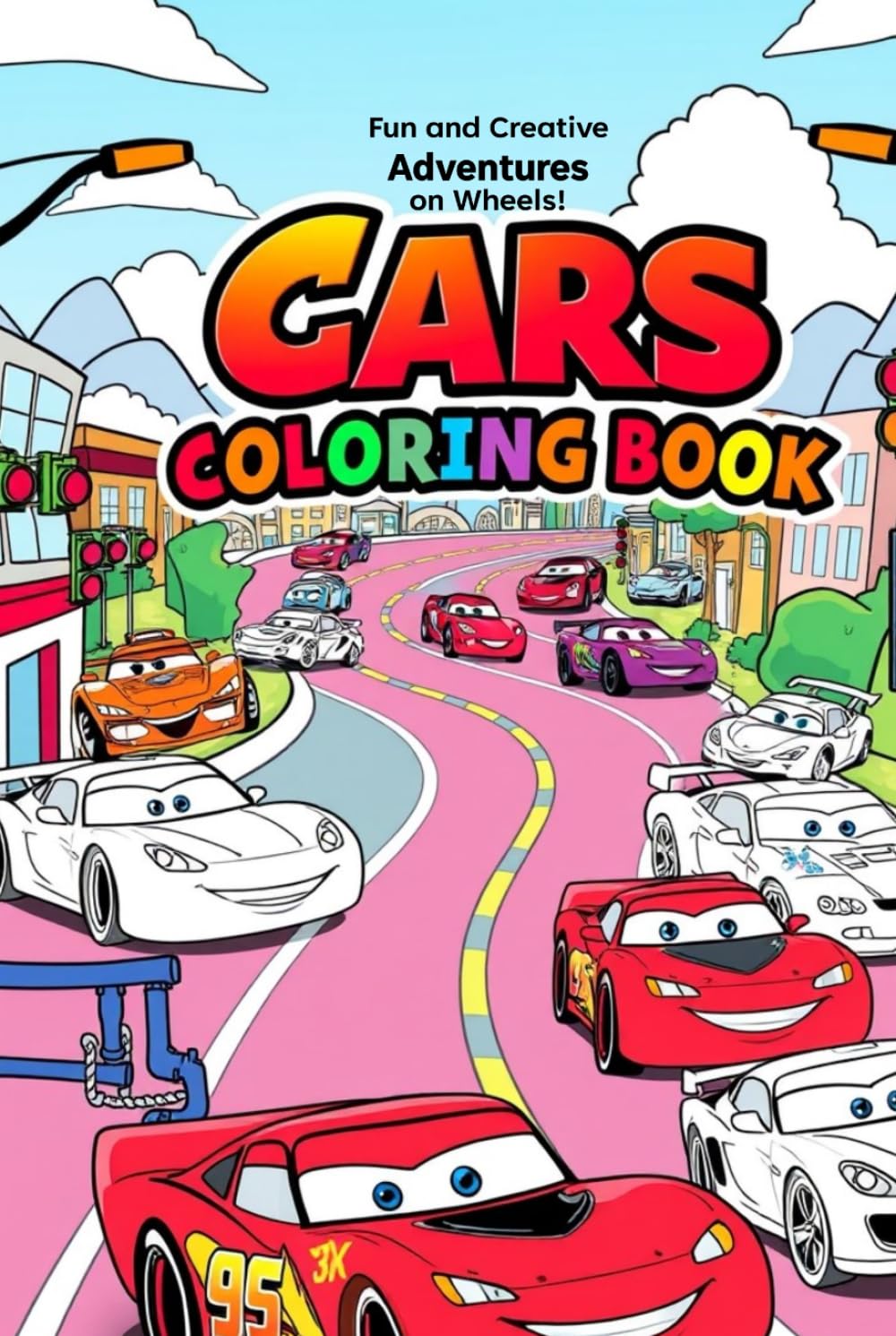 Cars Coloring Book: Fun and Creative Adventures on Wheels!: Exciting Car Designs for Little Motor Enthusiasts: A Perfect Gift to Spark Creativity and Imagination