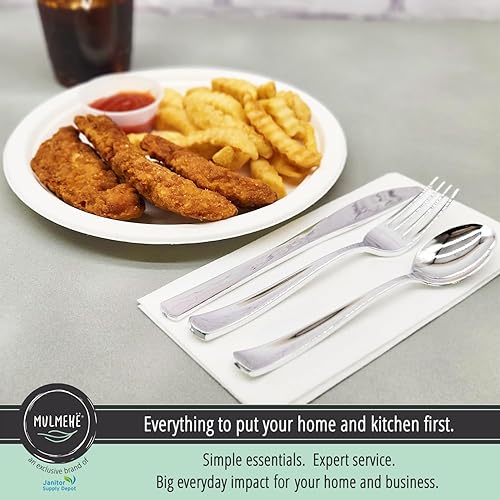 Miniatura 7 de MULMEHË Servilleta de cena prémium de 2 capas de 18 pliegues para restaurantes, catering, hogar y eventos, 15 x 16 pulgadas, color blanco, paquete