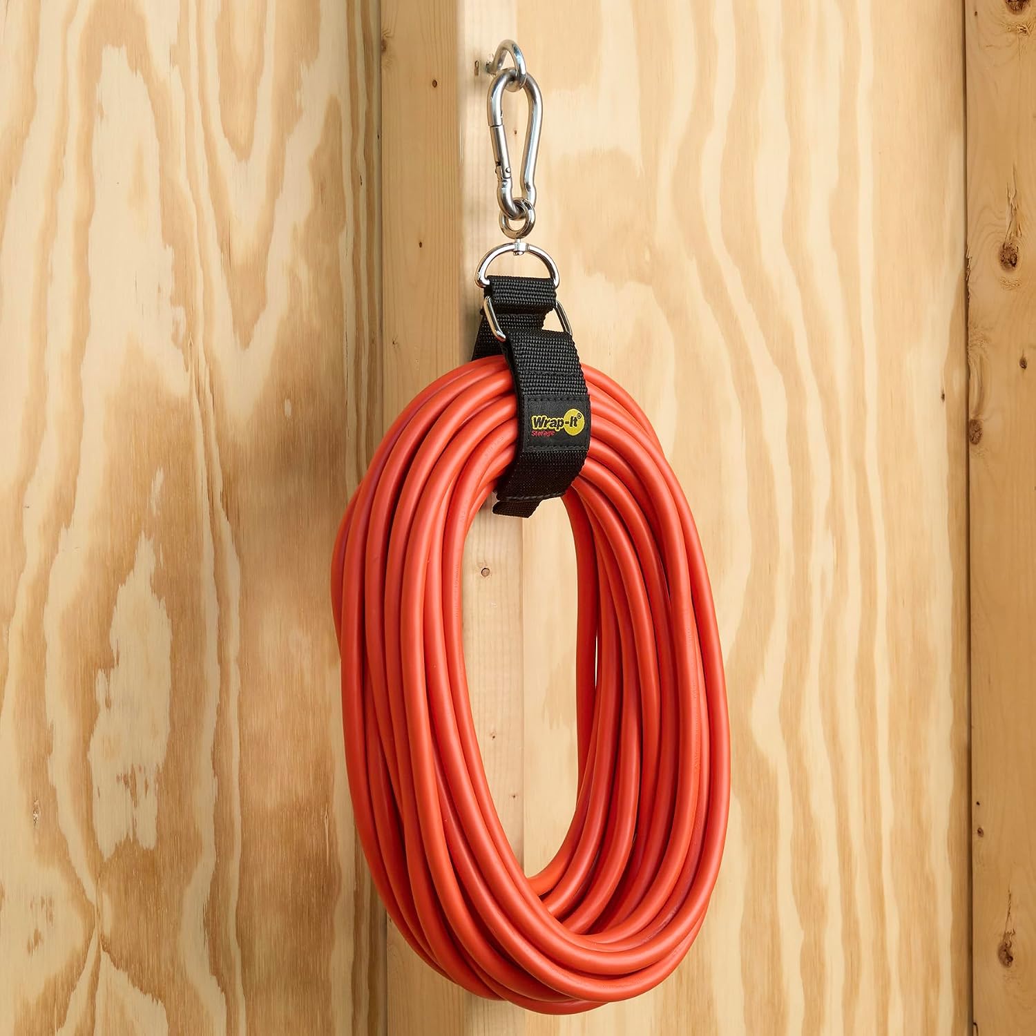 Hook 'n Hang Wrap-It Storage Straps - 12" (2-Pack) Black image 4