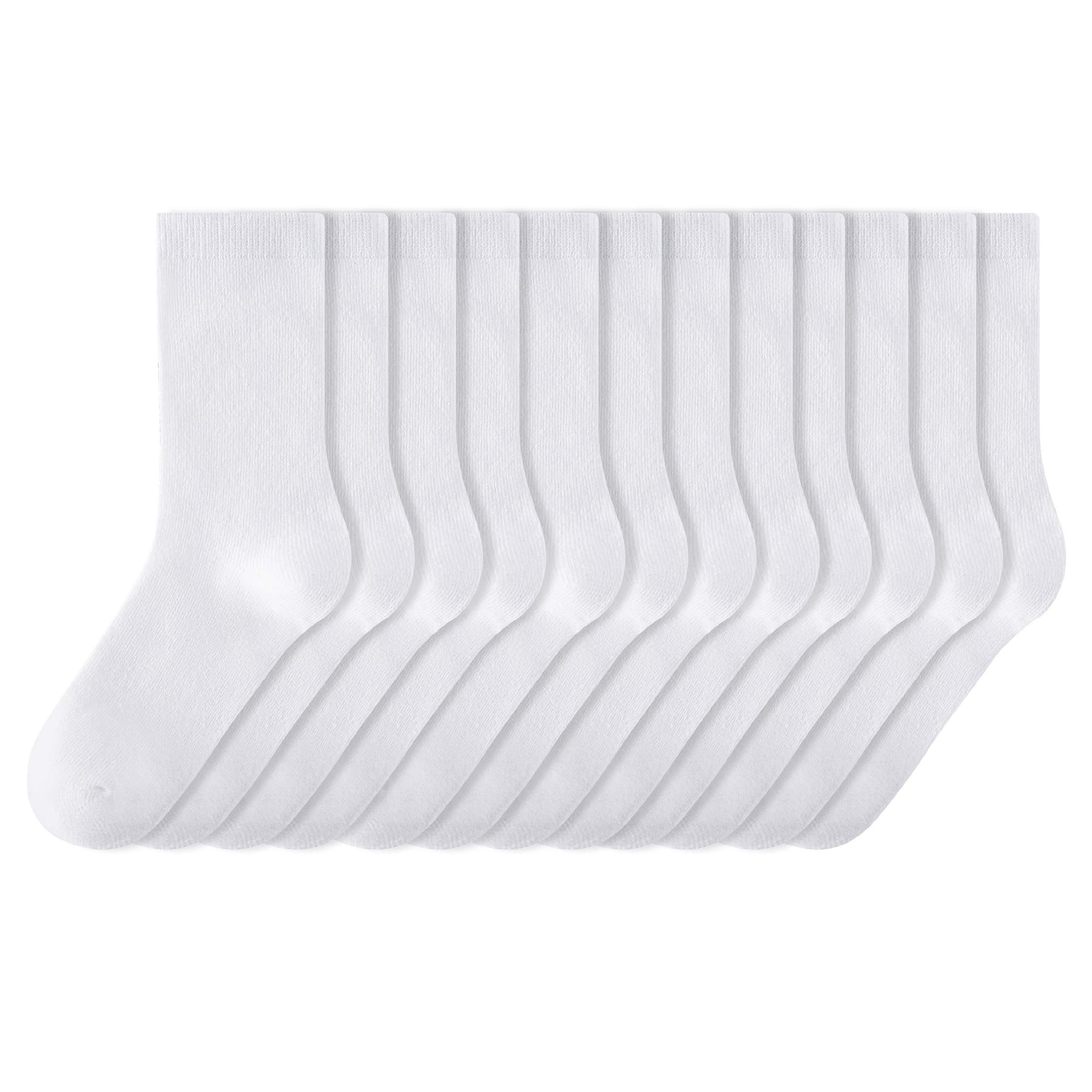 The Essentials Wardrobe Boys White Kids Tew 12 Pack Ankle Socks - Uk 12.5-3.5/Eu 31.5-36