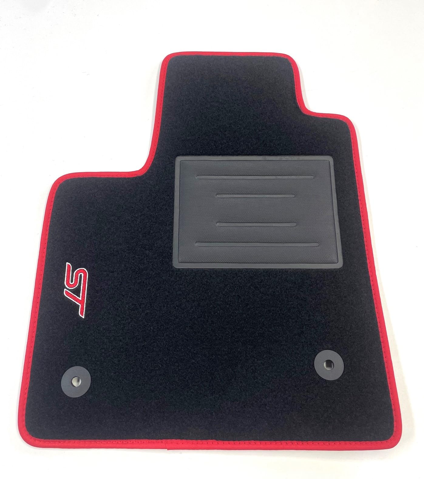 ASC Tappetini Auto in Moquette Compatibili con Ford Focus IV ST Line dal 2018-, Turiner, Active, Berlina 5 Porte con Bottoni e Battitacco in Gomma, Logo Ricamato, Made in Italy